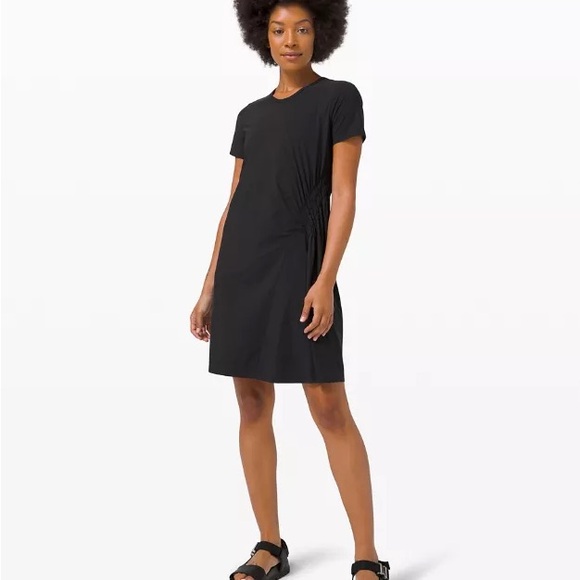 Lululemon Seek Sun Dress Black Size 8 Like New Exercise Dress - Picture 1 of 16